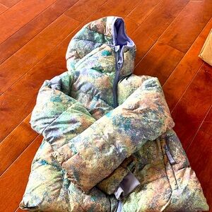 Girls all in motion fleece lined winter jacket, size m (7/8)